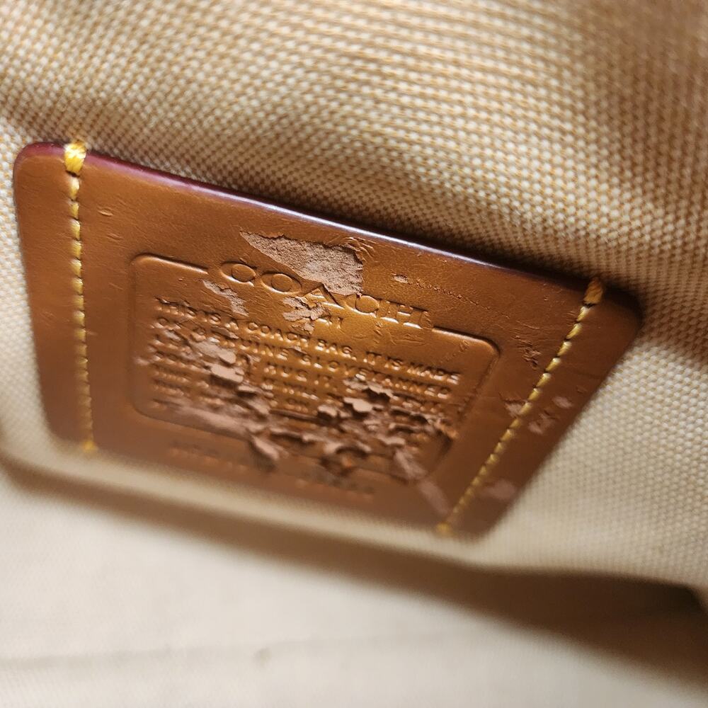 Coach 29256 Cooper Carryall Rivets Chalk Beechwood Glovetanned Leather - Picture 7 of 12